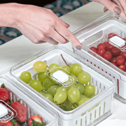 Kit 6 Organizers of Refrigerator Clear Fresh 2,2 Liters