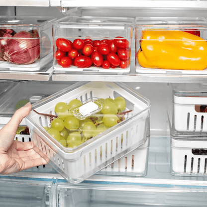 Kit 6 Organizers of Refrigerator Clear Fresh 2,2 Liters