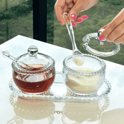 Tabletop set Crystal Pearl Bolinha 6 Pieces