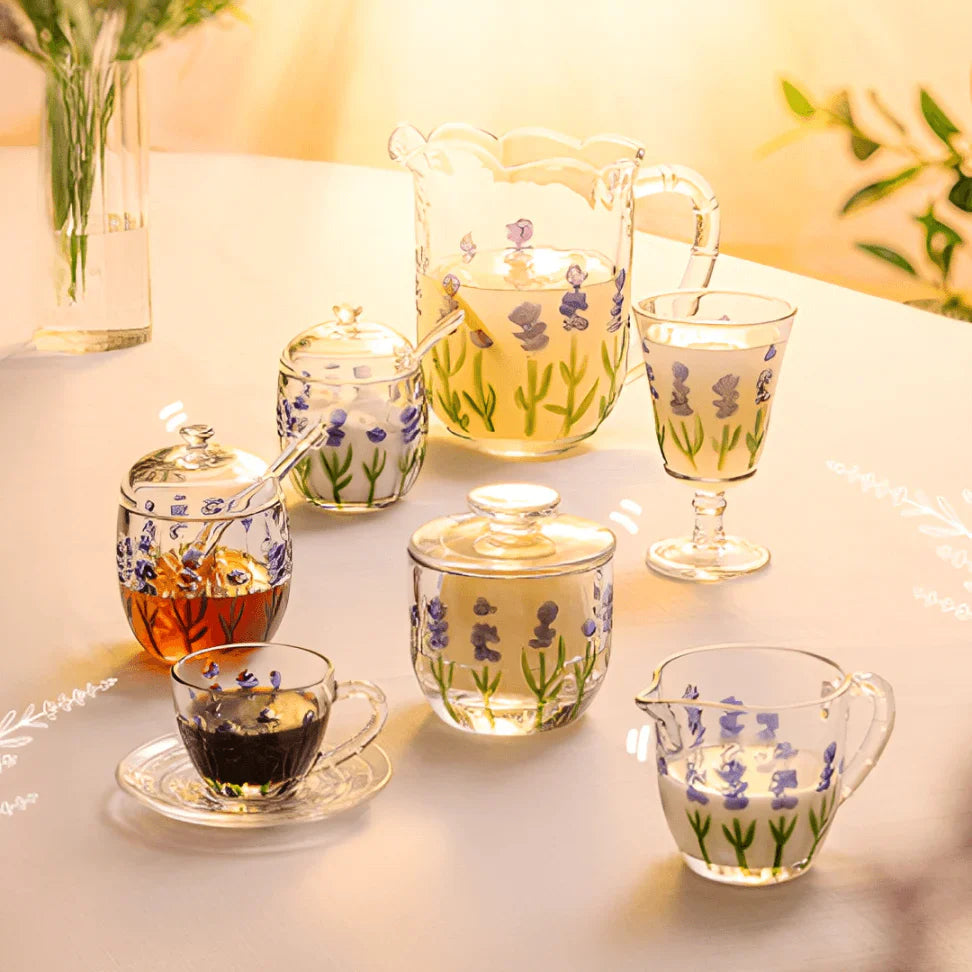 Tabletop set of Crystal Lavender 15 Pieces