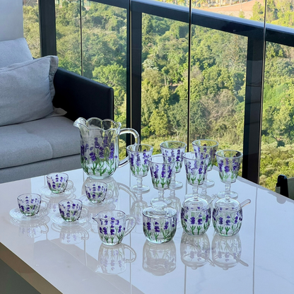 Tabletop set of Crystal Lavender 15 Pieces