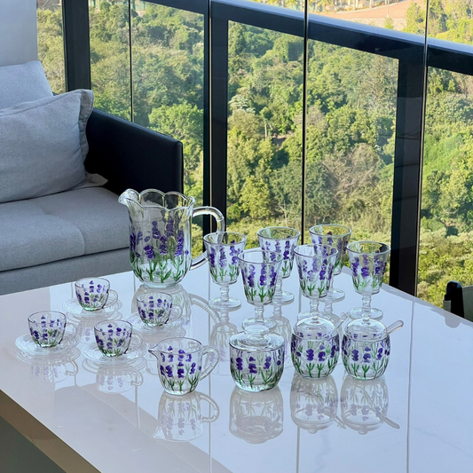 Tabletop set of Crystal Lavender 15 Pieces