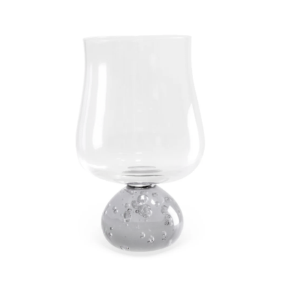 Set of 6 wine glasses of Glass Sphere base Smoke 440ml
