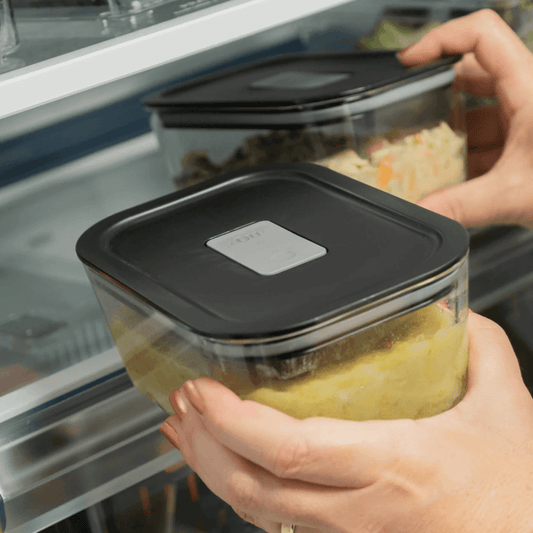 Airtight glass jar with lid Black Fresh Lock 370ml