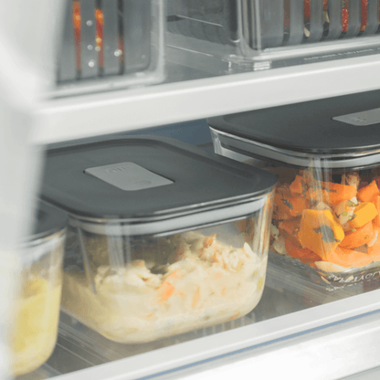 Airtight glass jar with lid Black Fresh Lock 370ml