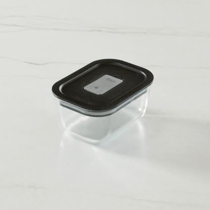 Airtight glass jar with lid Black Fresh Lock 370ml
