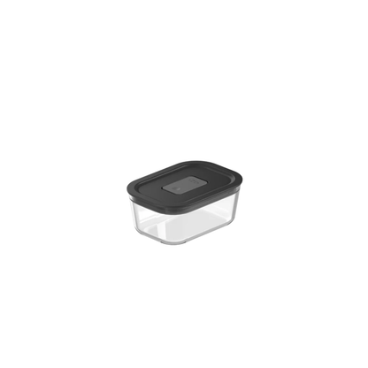 Airtight glass jar with lid Black Fresh Lock 370ml