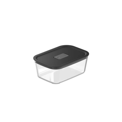 Airtight glass jar with lid Black Fresh Lock 1,2L