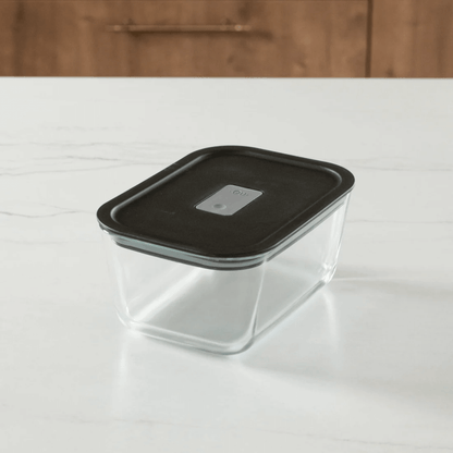 Airtight glass jar with lid Black Fresh Lock 1,2L