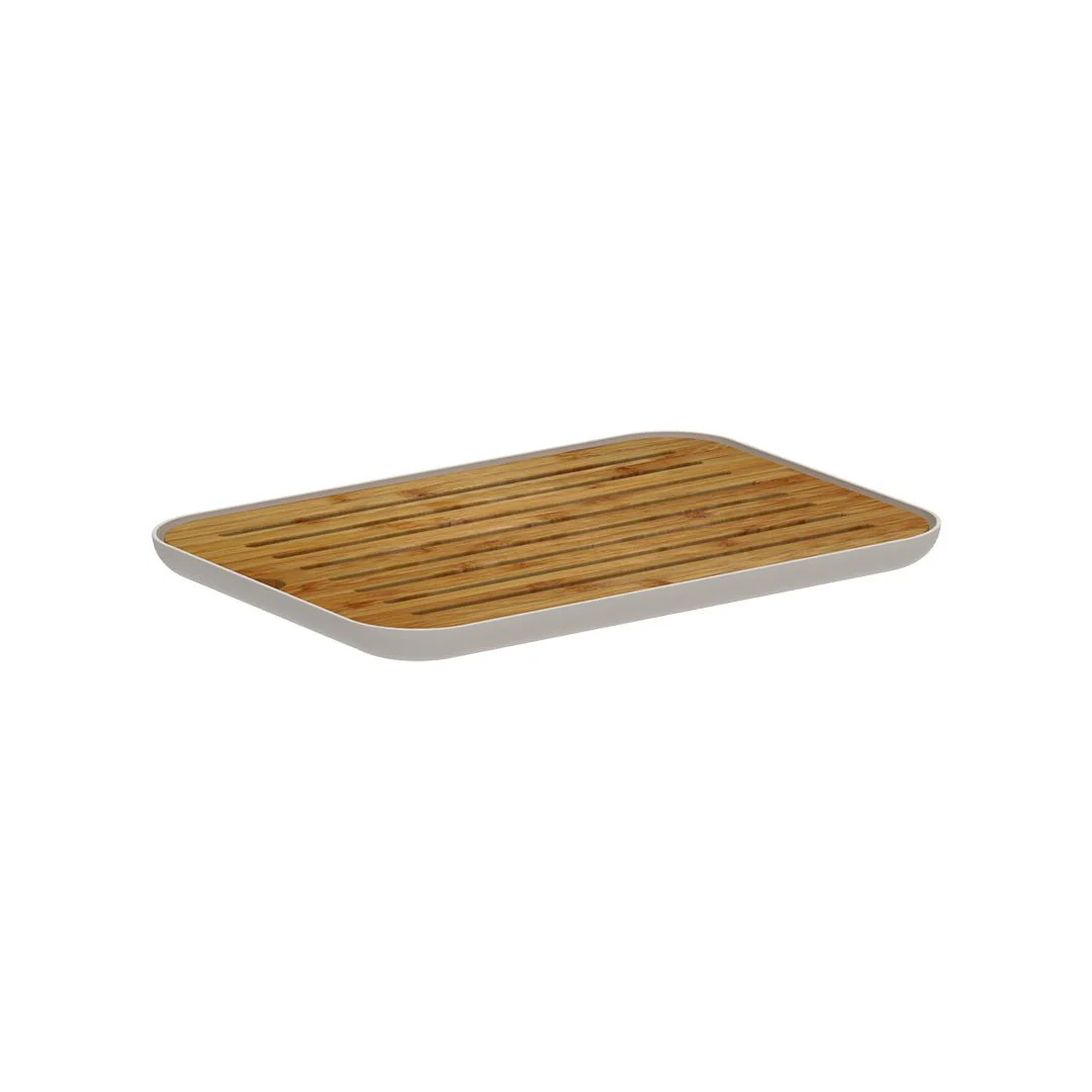 Crumb board Lume Plastic and bamboo Beige 33cm