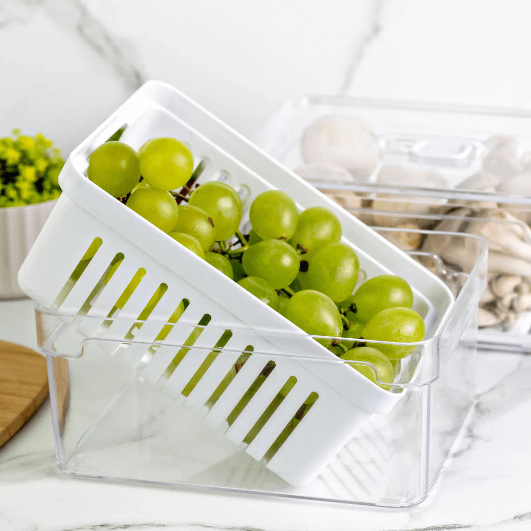 Kit 6 Organizers of Refrigerator Clear Fresh 2,2 Liters