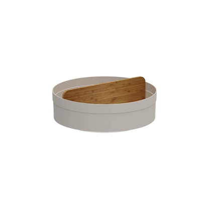 Rotating organizer Lume with Divisória of Bamboo Beige 25,5cm