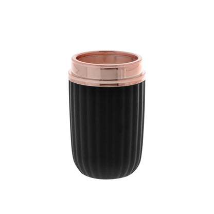 Toothbrush holder Round Canelatta line Black and Rose gold
