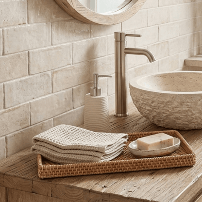 Liquid soap dispenser Classic in cement Cream 19cm