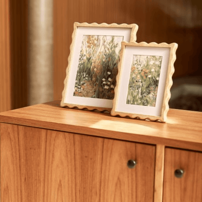 Picture frame Wavy in wood 15x20