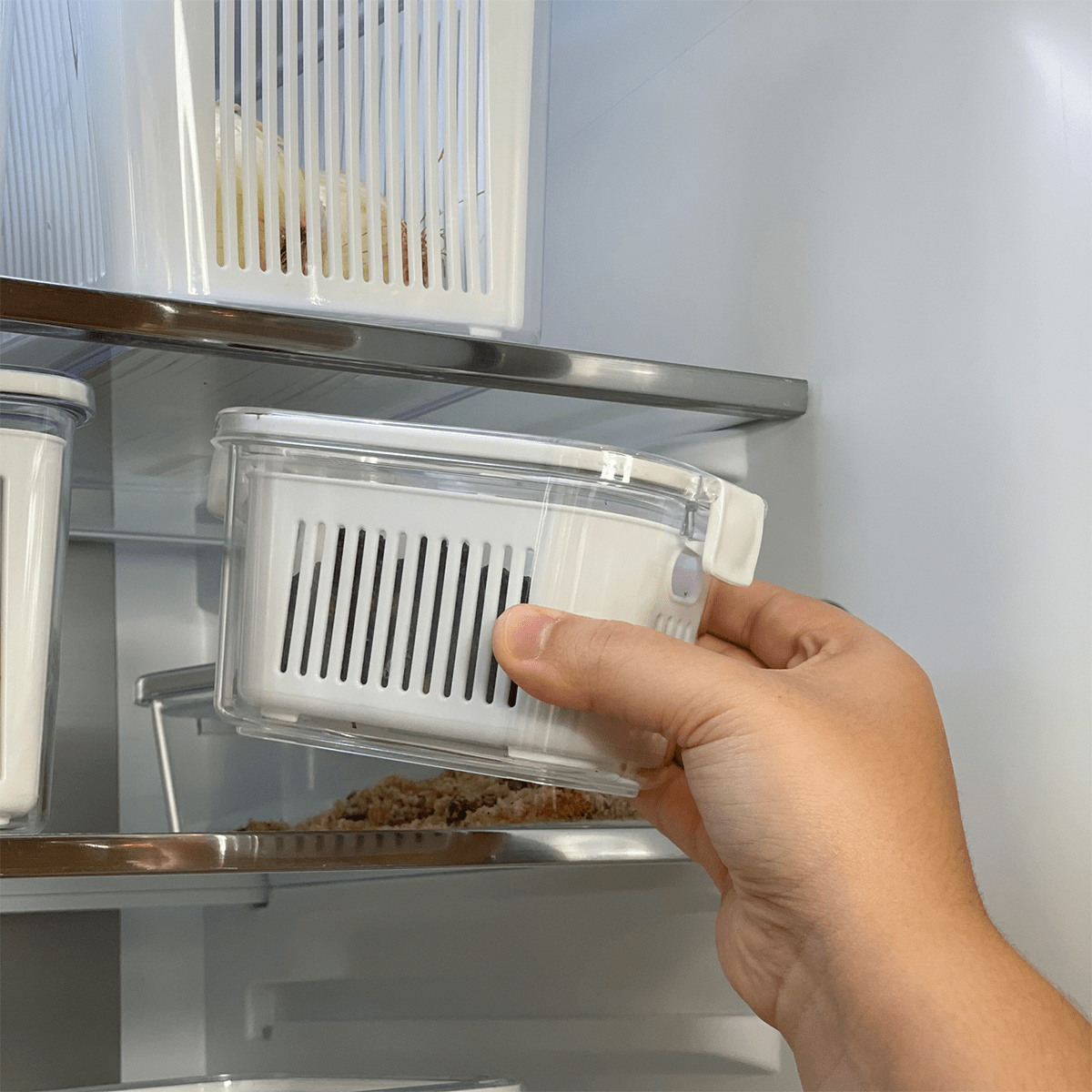 Slim multi-purpose airtight container White 630ml
