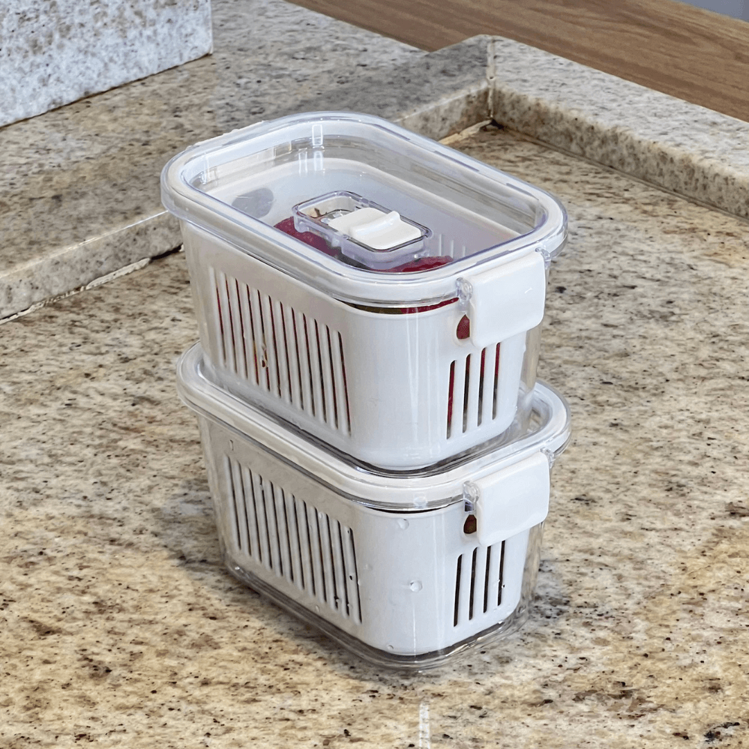 Slim multi-purpose airtight container White 630ml