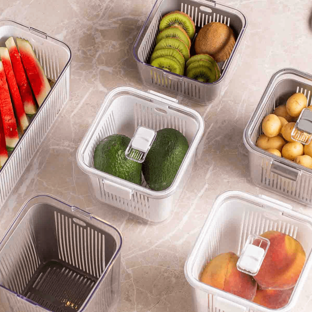 Slim multi-purpose airtight container White 630ml