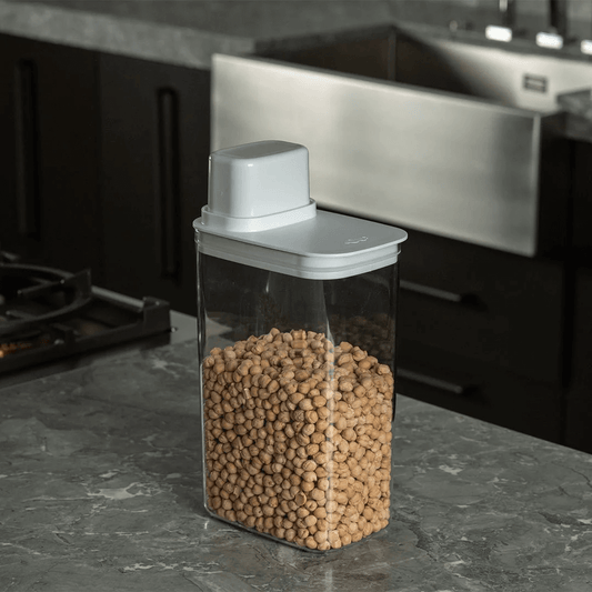 Airtight container with measuring lid Drop White 2,3L