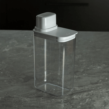 Airtight container with measuring lid Drop White 2,3L