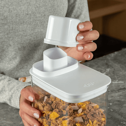 Airtight container with measuring lid Drop White 2,3L