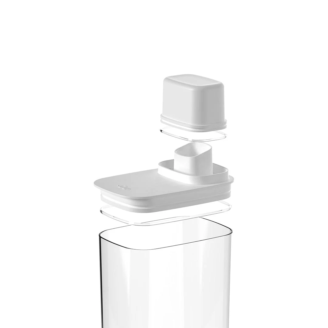 Airtight container with measuring lid Drop White 2,3L