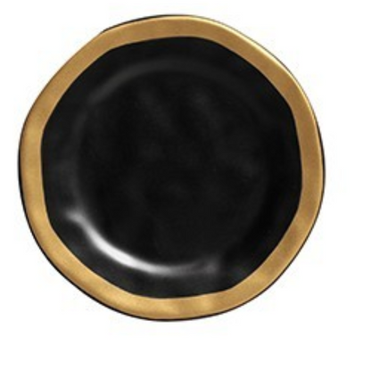 Dessert plate with Filete Amassada Matte black 20cm