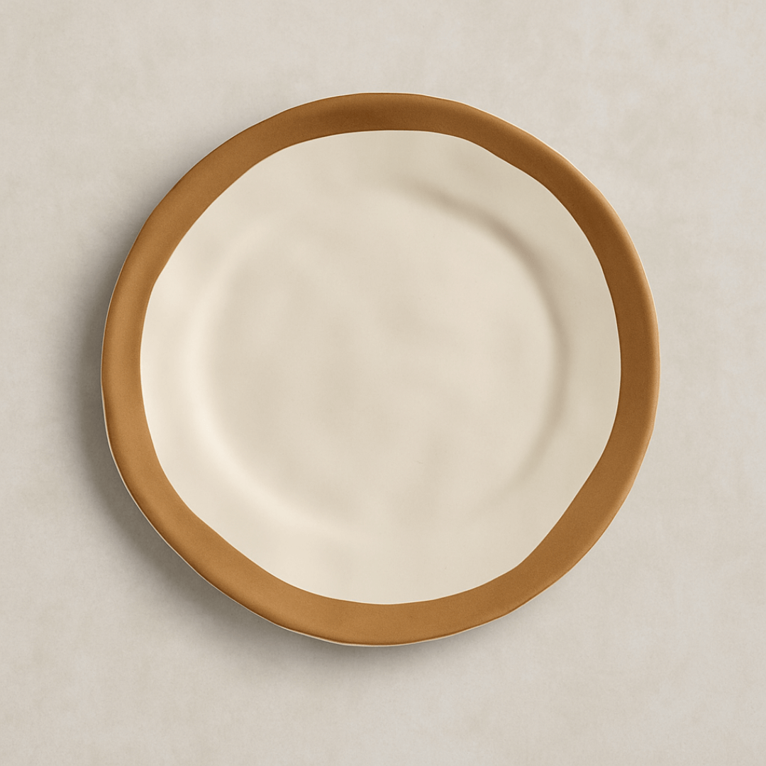Dessert plate with Filete Amassado Beige 20cm