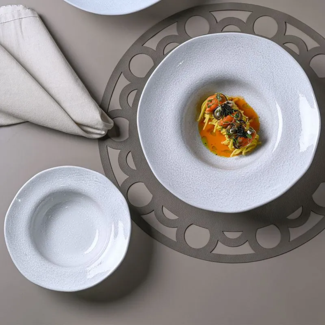 Pasta plate Ceramic Organic Luz 28cm