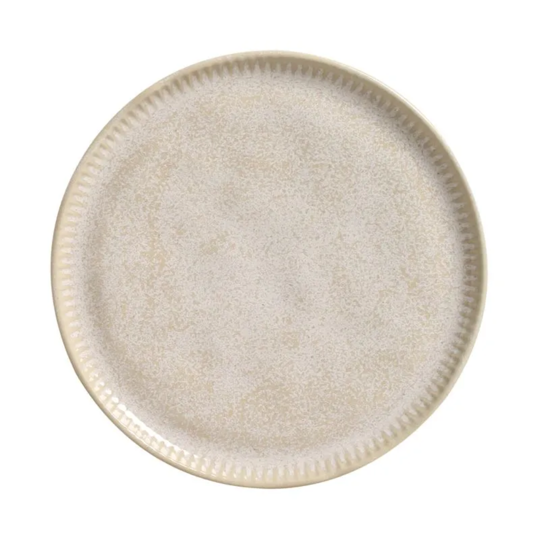 Dessert plate Lines Latte Off-white 21,5cm