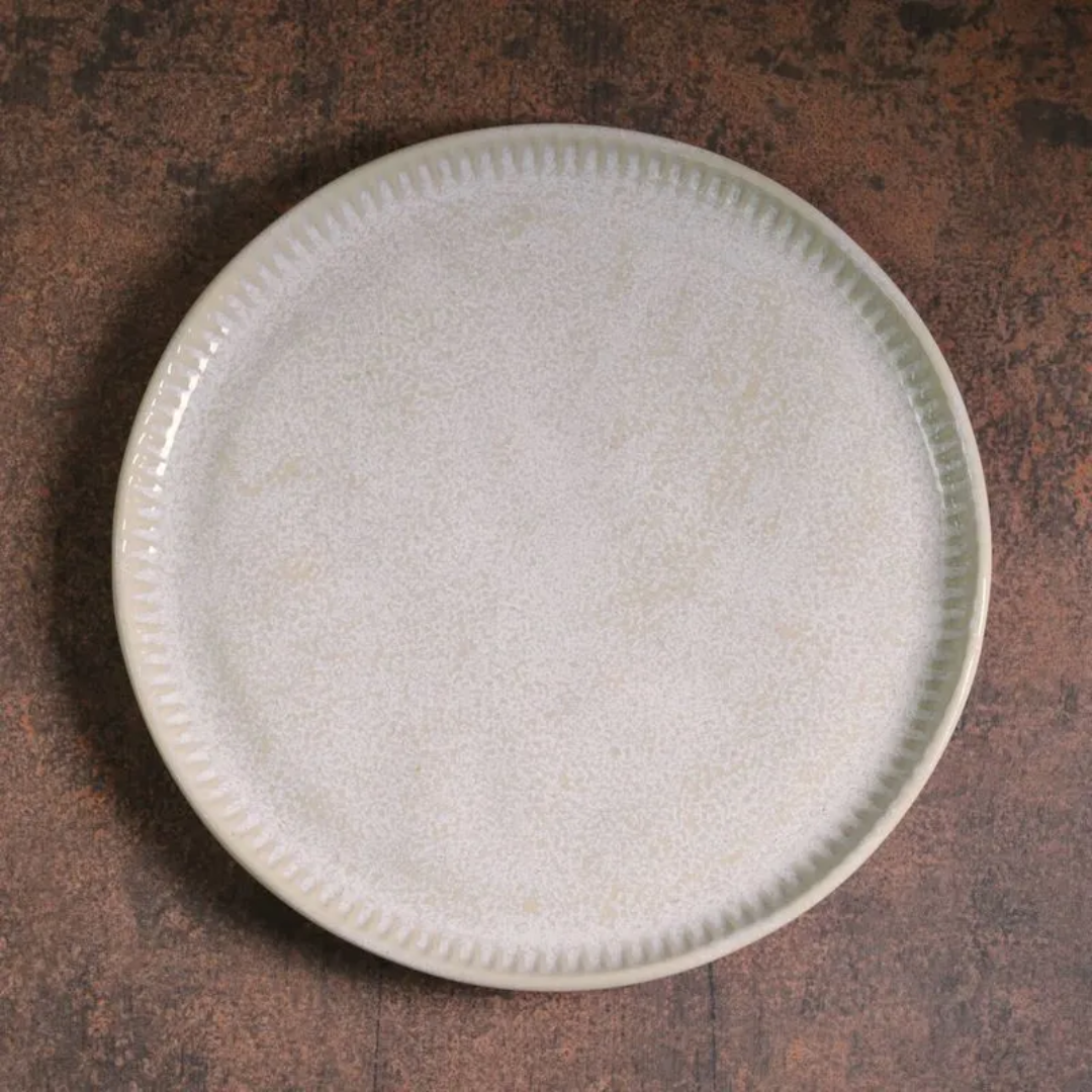 Dessert plate Lines Latte Off-white 21,5cm