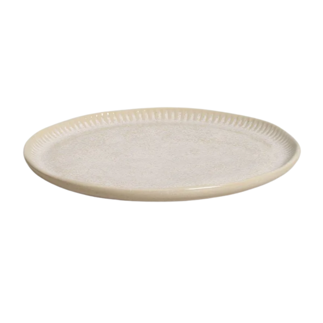 Dessert plate Lines Latte Off-white 21,5cm