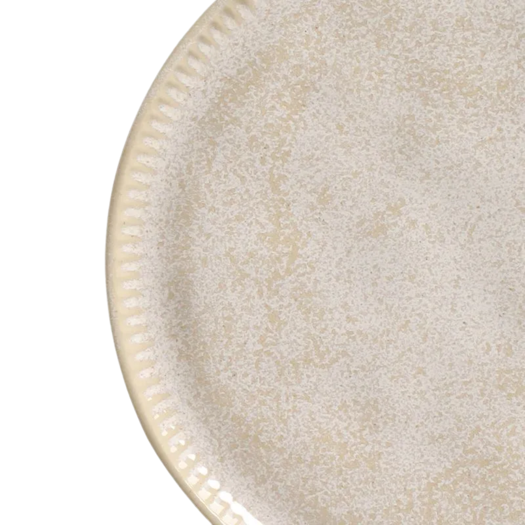 Dessert plate Lines Latte Off-white 21,5cm