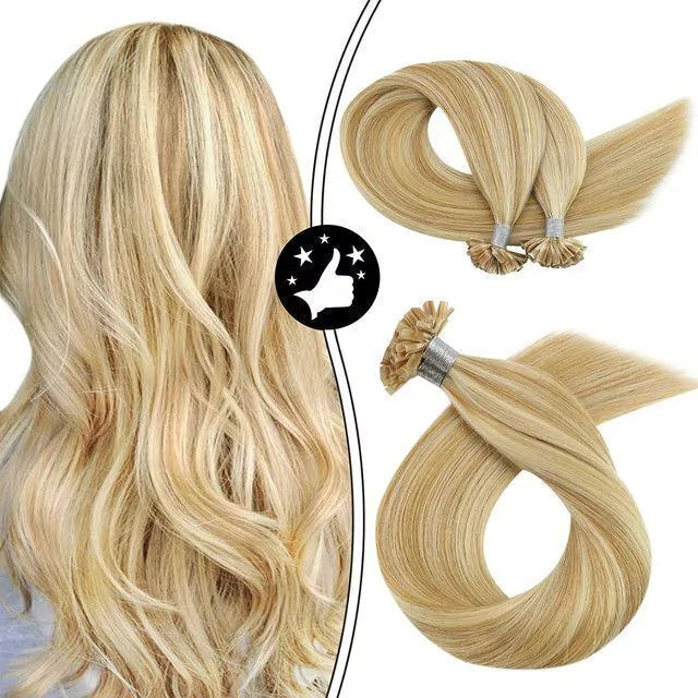 Cabelo Natural na queratina pronto para aplicação por profissional