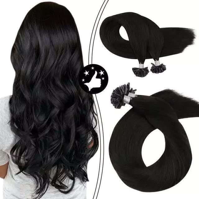 Cabelo Natural na queratina pronto para aplicação por profissional
