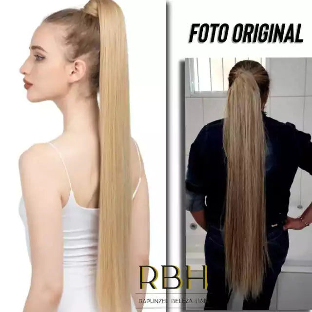 Rabo de cavalo liso 75cm bio fibra RBH