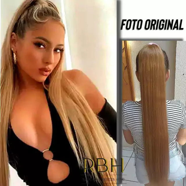 Rabo de cavalo liso 75cm bio fibra RBH