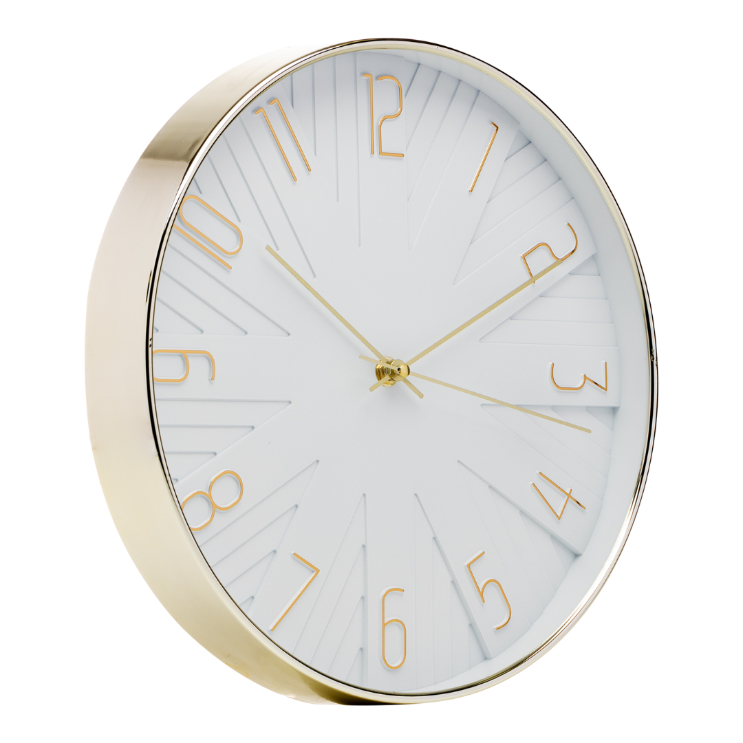 Wall clock Plastic Modern White 30,5cm
