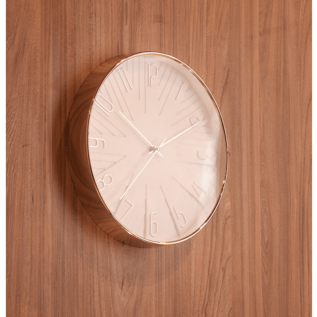 Wall clock Plastic Modern White 30,5cm