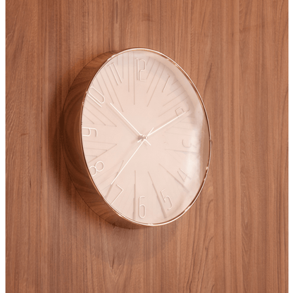 Wall clock Plastic Modern White 30,5cm