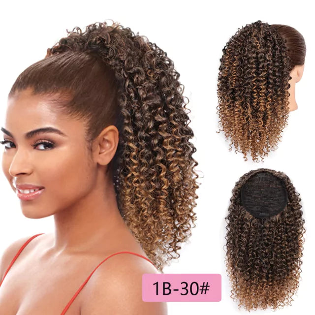 Coque puff cacheado orgânico com ajuste por elástico
