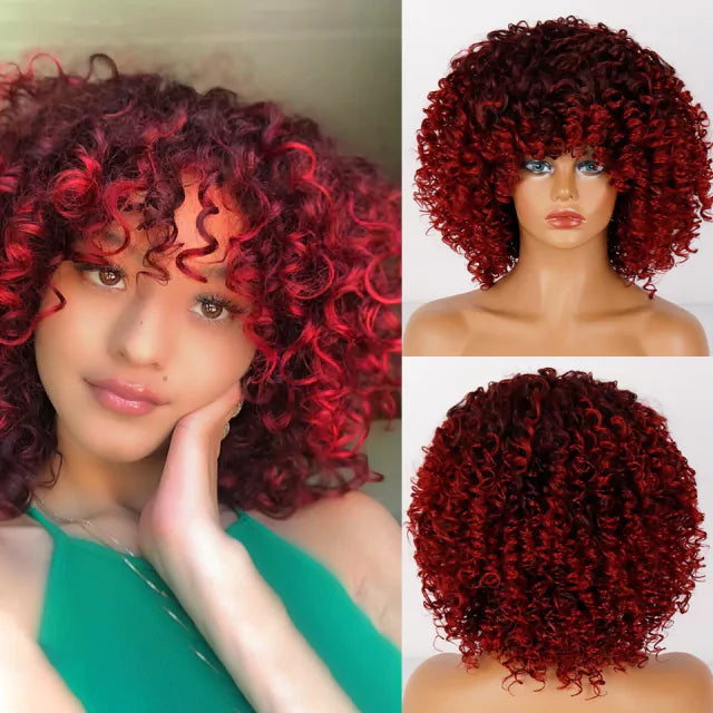 Peruca wig cacheada orgânica
