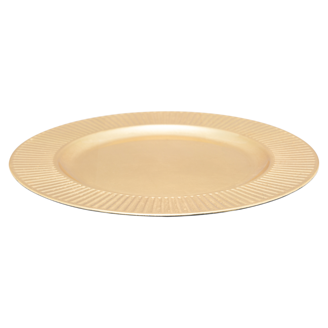 Charger plate of Plastic Primer Gold 33cm