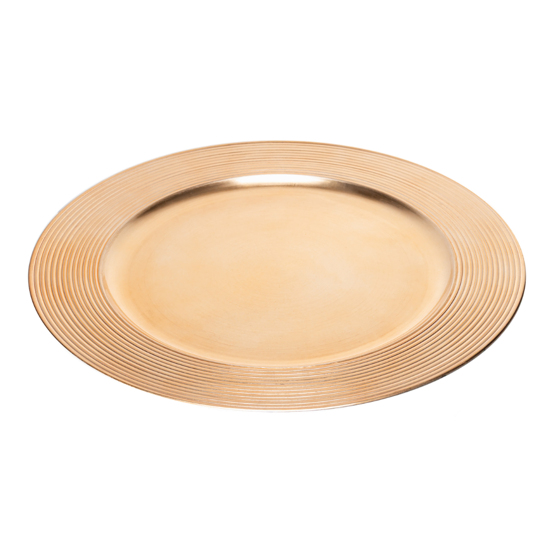 Charger plate Round Plastic Gold 33cm