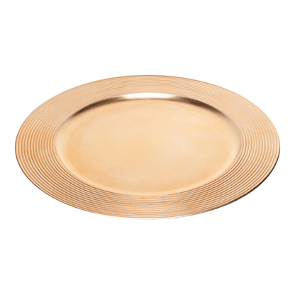 Charger plate Round Plastic Gold 33cm
