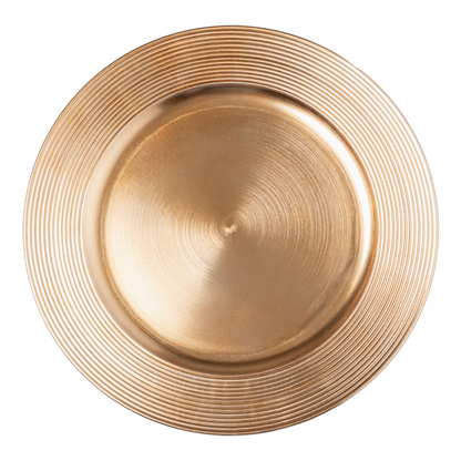 Charger plate Round Plastic Gold 33cm