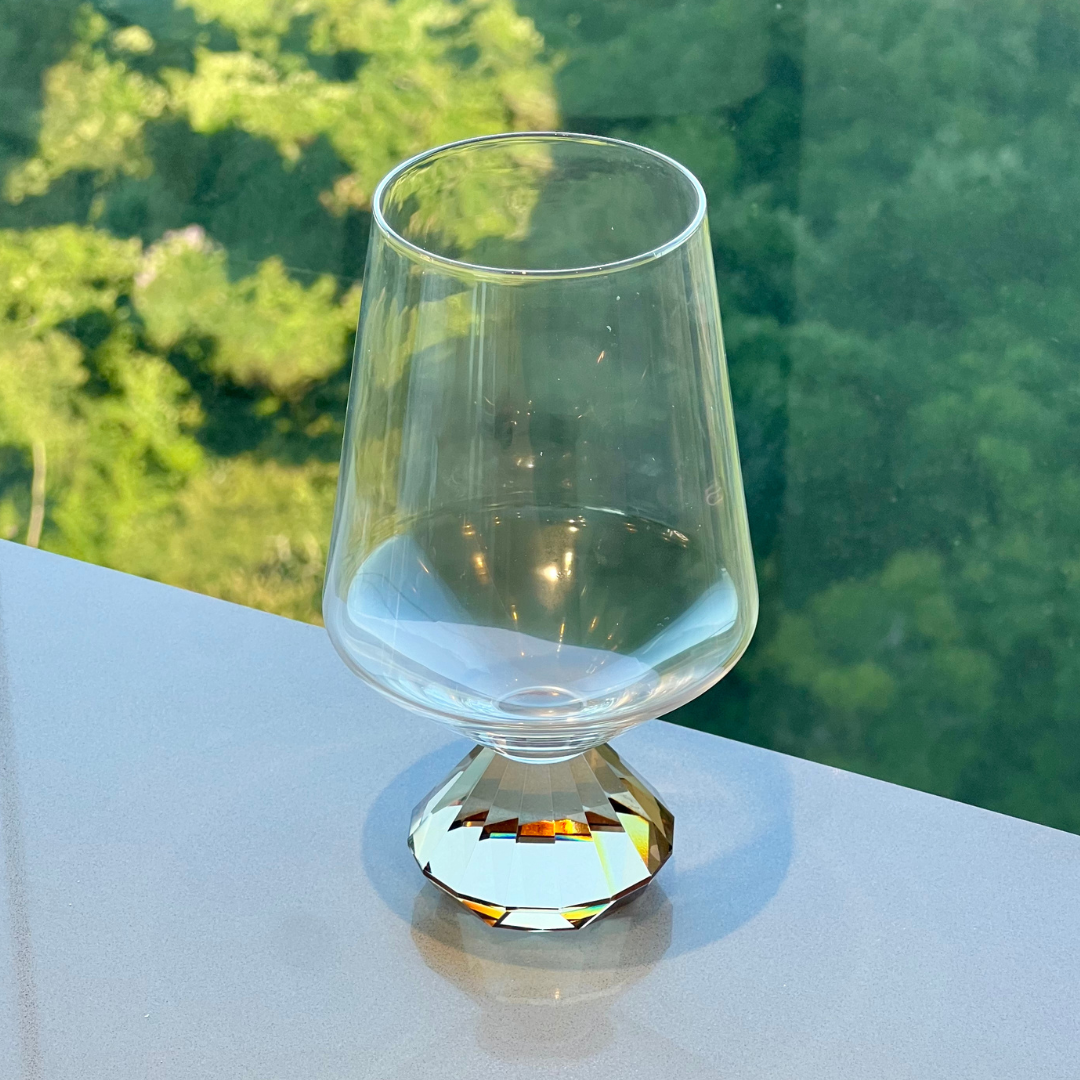 Wine glass of Glass for wine Tinto Diamond Amber