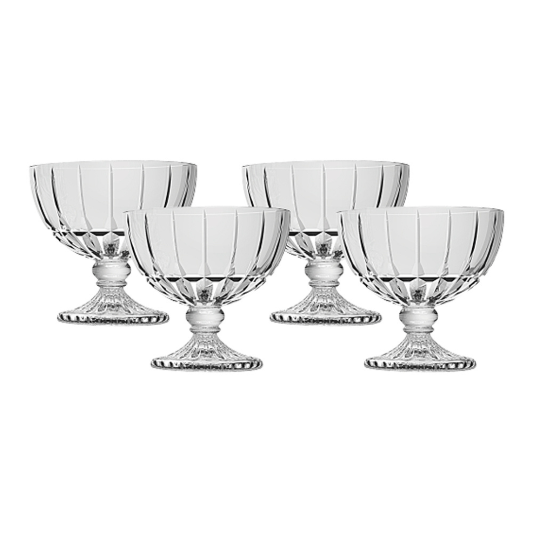 Set of 4 wine glasses for dessert of Glass Cristalle 360ml