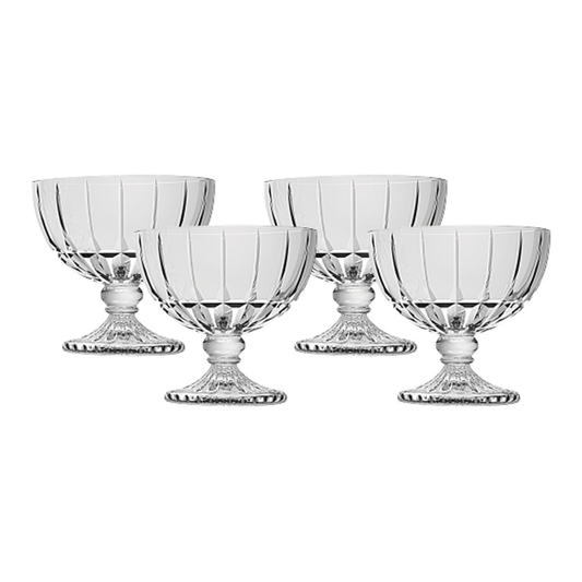 Set of 4 wine glasses for dessert of Glass Cristalle 360ml