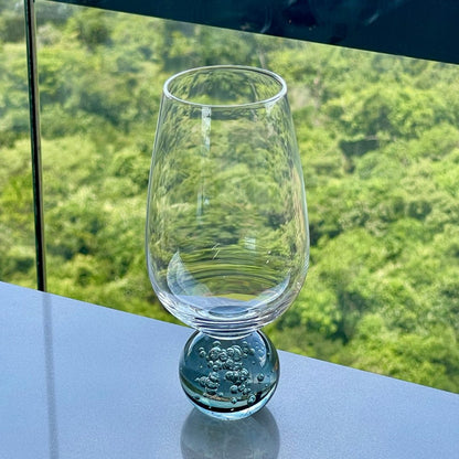Set of 6 wine glasses Sphere base Smoke and Clear 550ml